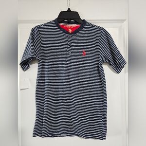 Boys Polo by Ralph Lauren Blue and White Casual Button Down Shirt